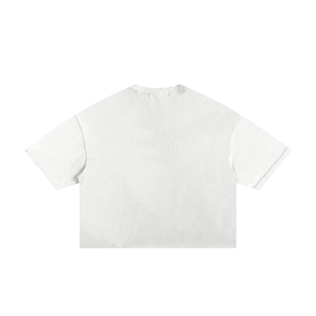 White doves Frayed Boxy Tee