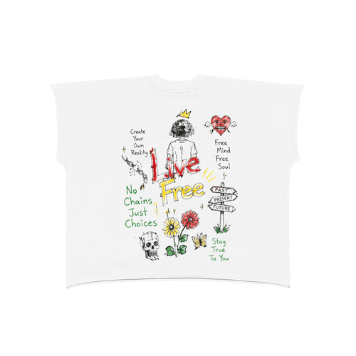 Raw Edge Boxy Non-Shrink T-Shirt